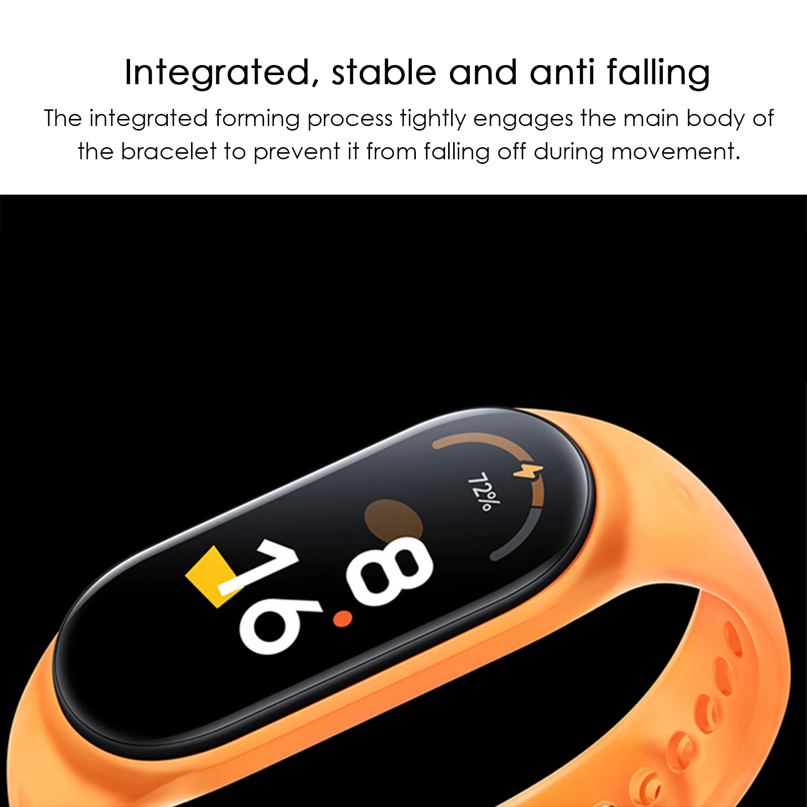 Сменный Браслет для смарт-часов Xiaomi Mi Band 5, 6/7, из термопластичного полиуретана (TPU), водонепроницаемый, флуоресцентный, зеленый, оранжевый