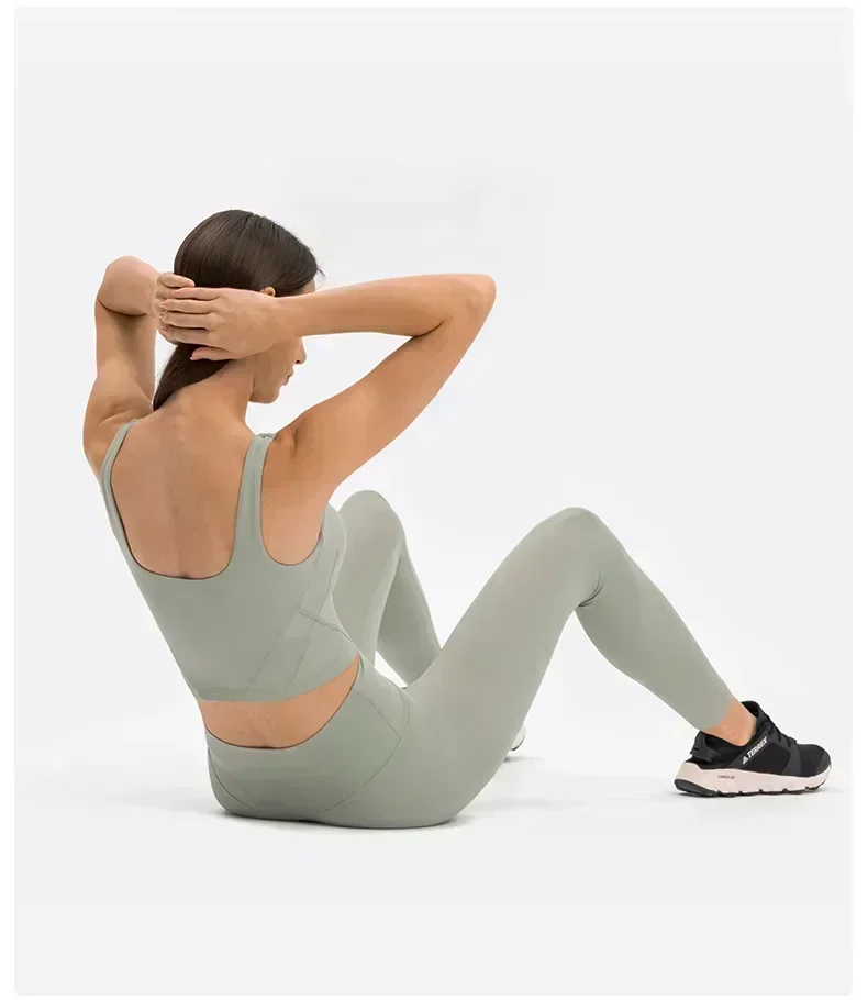 Lemon-ropa de Yoga para mujer, traje de gimnasio, Top deportivo de Fitness, Sujetador deportivo, ropa interior corta, ropa deportiva de entrenamiento tipo U con almohadilla para el pecho