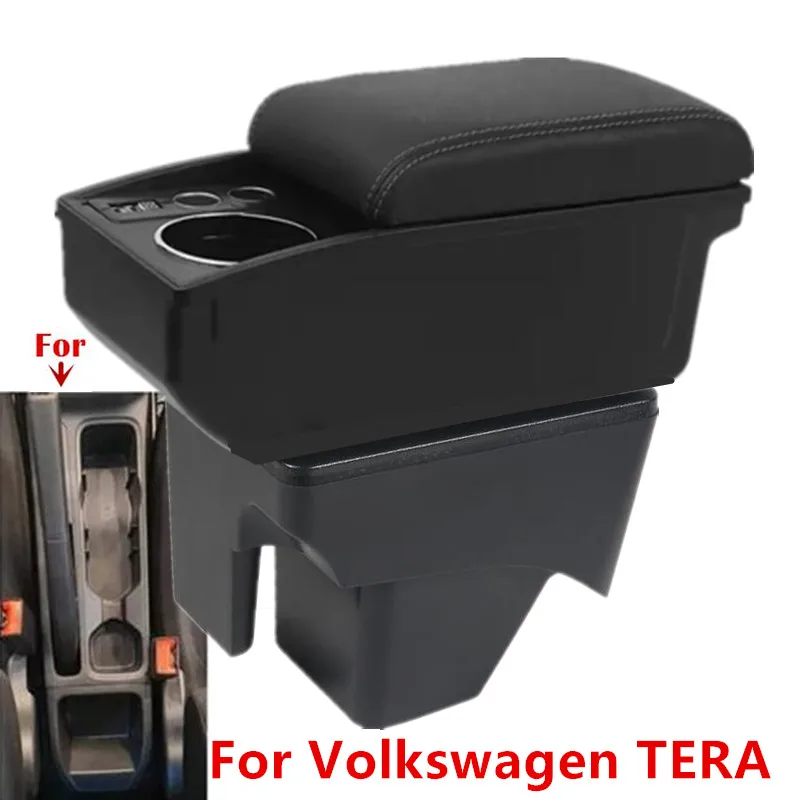 Für Volkswagen Tera Armlehnenbox für VW TERA 2025 Auto-Armlehne Doppelschichtige Zentrale Aufbewahrungsbox Innenraum-Nachrüstung Auto-Zubehör