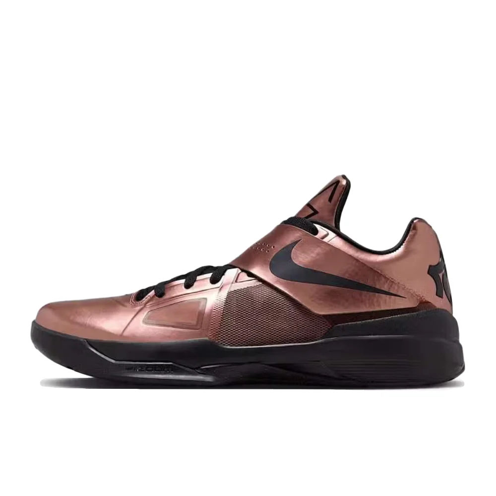 Nike KD 4 “Christmas” Low-Top Basketball Shoes for Men Copper Comfortable, Slip-Resistant, DurableFZ5913-800