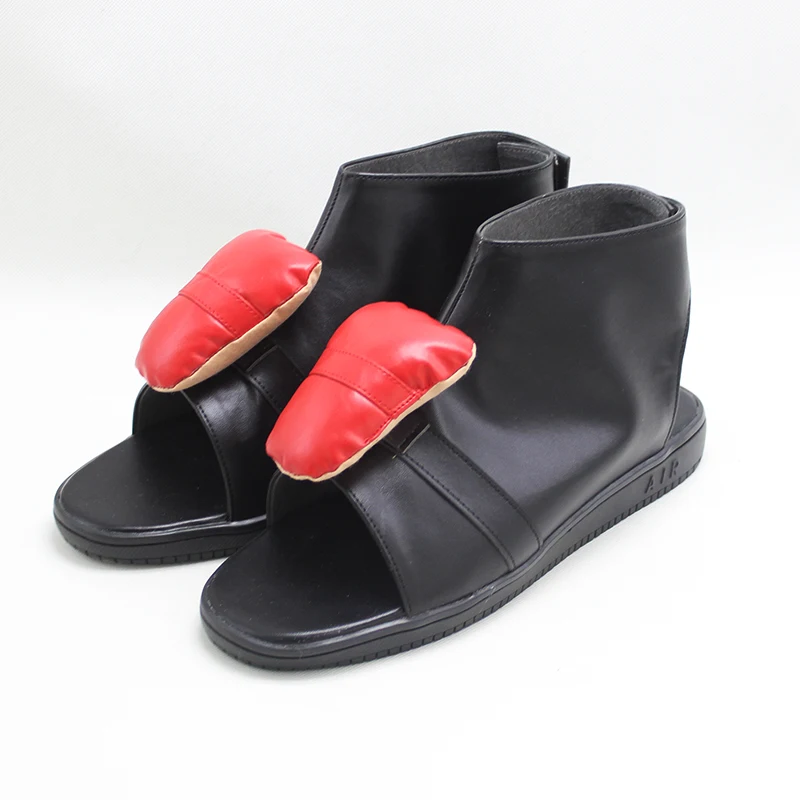 TEK KEN 7 Jin Kazama Cosplay Costume Chaussures, Bottes en Faux Cuir Faites à la Main