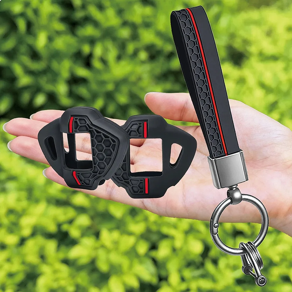 Silicone Car Key Fob Cover Case For Suzuki Vstrom 650 1000 1050 DL650 DL1000 Auto Key Shell view 5