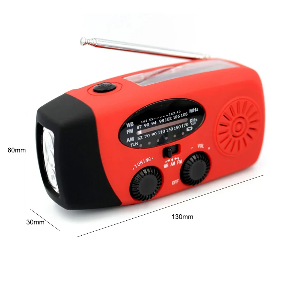 2000mah Multifunctional Portable Radio Hand Crank Solar Usb Charging Fm Am Wb Noaa Weather Radio Emergency Led Flashlight Torch