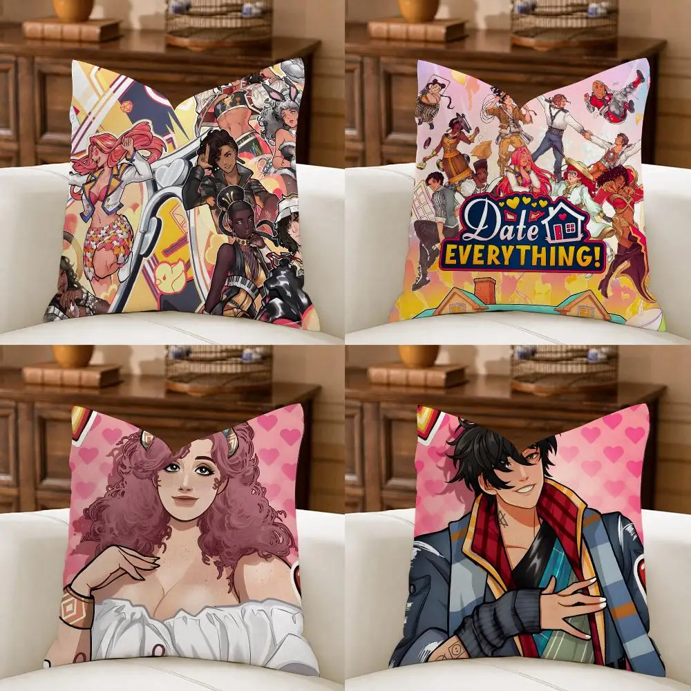 Video Game D-date Everything Cushion Cover Organic Linen Square Pillow Case Durable Non-Allergenic And Kind To Skin