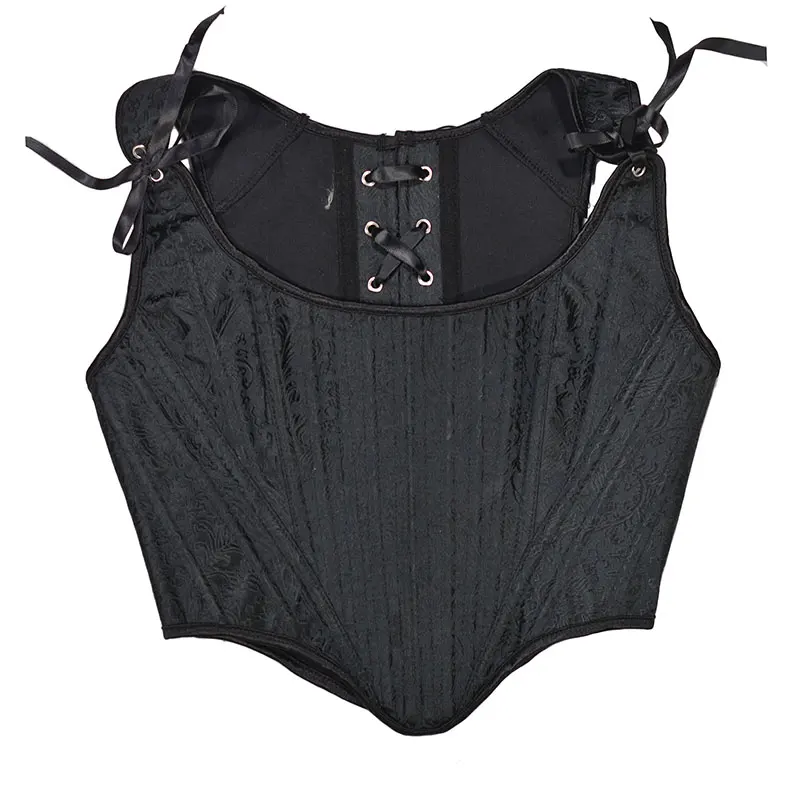 Satin Bow Tie Corset Top for Women Cropped Bustiers Female High Street Belt Slim Ladies Party Club Shapewear