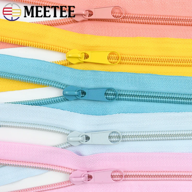3/5/10M 3 #   5 #   Cerniera in nylon dai metri Cerniere Estrattore Cursori Borsa Vestiti Kit di riparazione chiusura con zip colorata Accessori per cucire