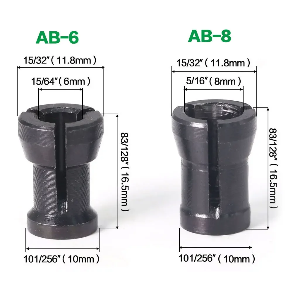 1/4'' 6MM 6.35MM 8MM Shank Milling Cutter Collet Chuck Engraving Trimming Milling Cutter For Wood Router Bits Woodworking