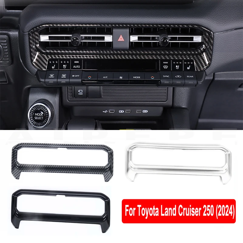 

ABS Carbon Fiber Air Conditioning Vent Decoration Cover for Toyota Land Cruiser 250 Prado LC250 2024 Interior Accessories