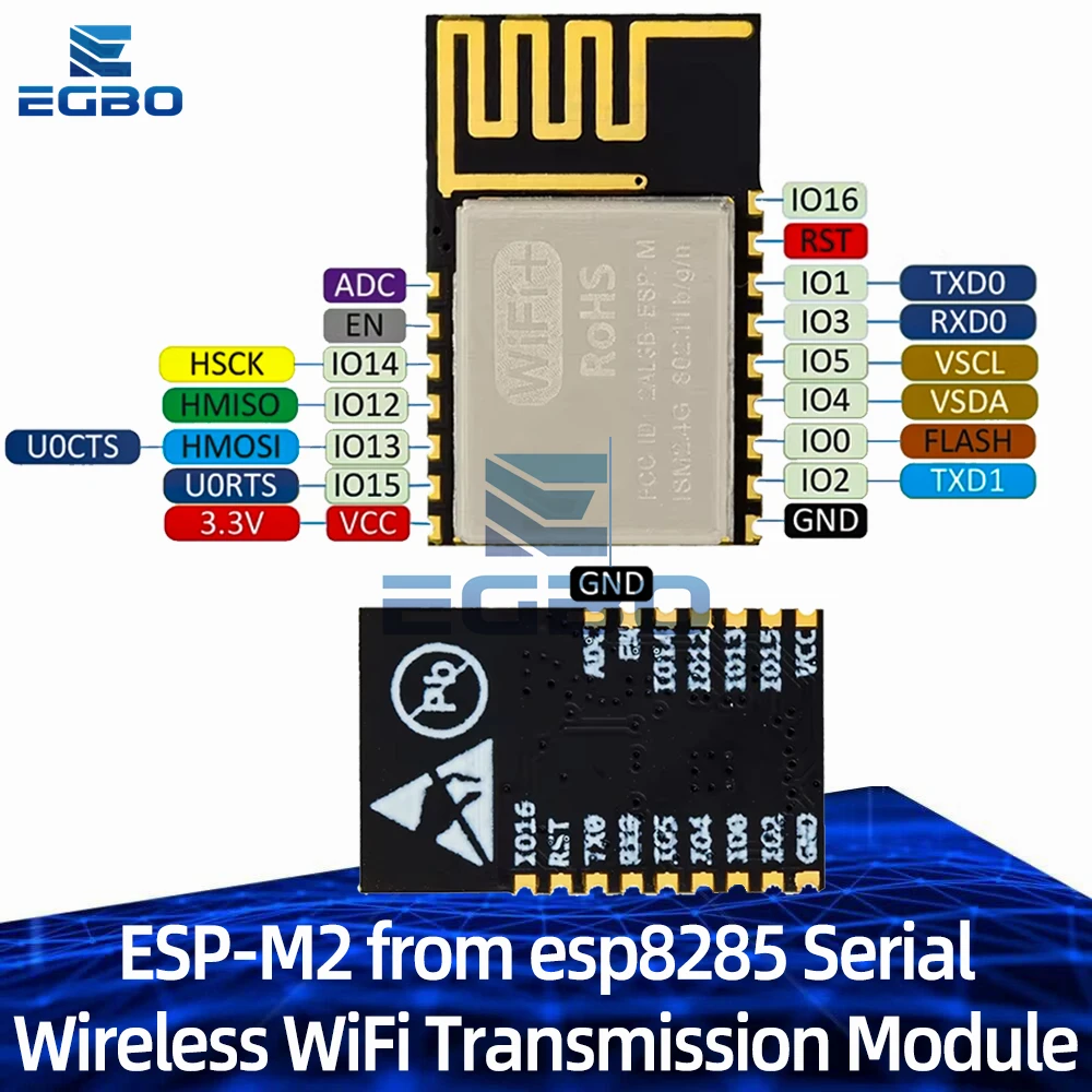 1~10PCS EGBO Official DOIT Mini Ultra-small size ESP-M2 from esp8285 Serial Wireless WiFi Transmission Module