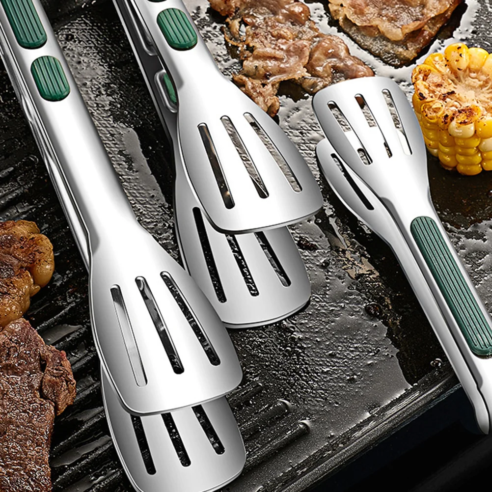 

Stainless Steel Food Tongs 9 Inch Kitchen BBQ Tool Grill Accessory Outdoor Cooking Multi function Barbecue Clip Cookware