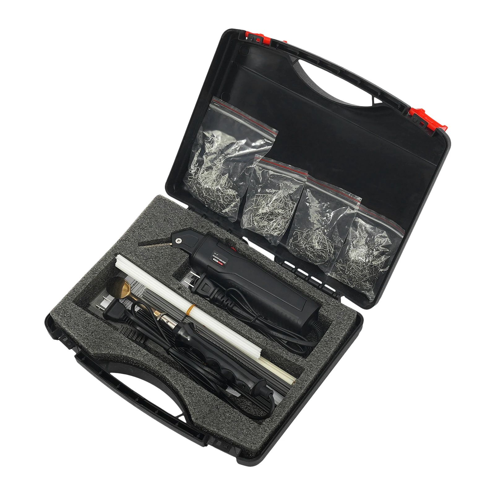 

Plastic Welder Kit 100W 800°F, Repair Tool for Car Bumper with Welding Staples & Sticks, Complete Toolbox Set