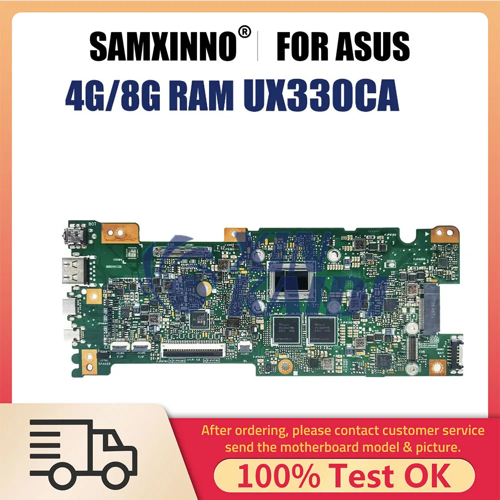 

Laptop Motherboard For ASUS ZenBook UX330C UX330CA UX330CAK Notebook Mainboard M3-7Y30 I5-7Y54 I7-7Y75 4G 8G-RAM