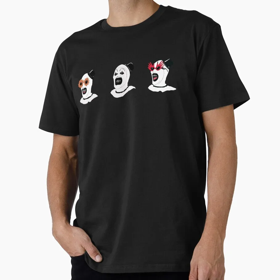 Retro Horror Movie Terrifier Art The Clown Killer Scary Halloween Gift T Shirt 0802 Short Sleeve Graphic clothes All size tops