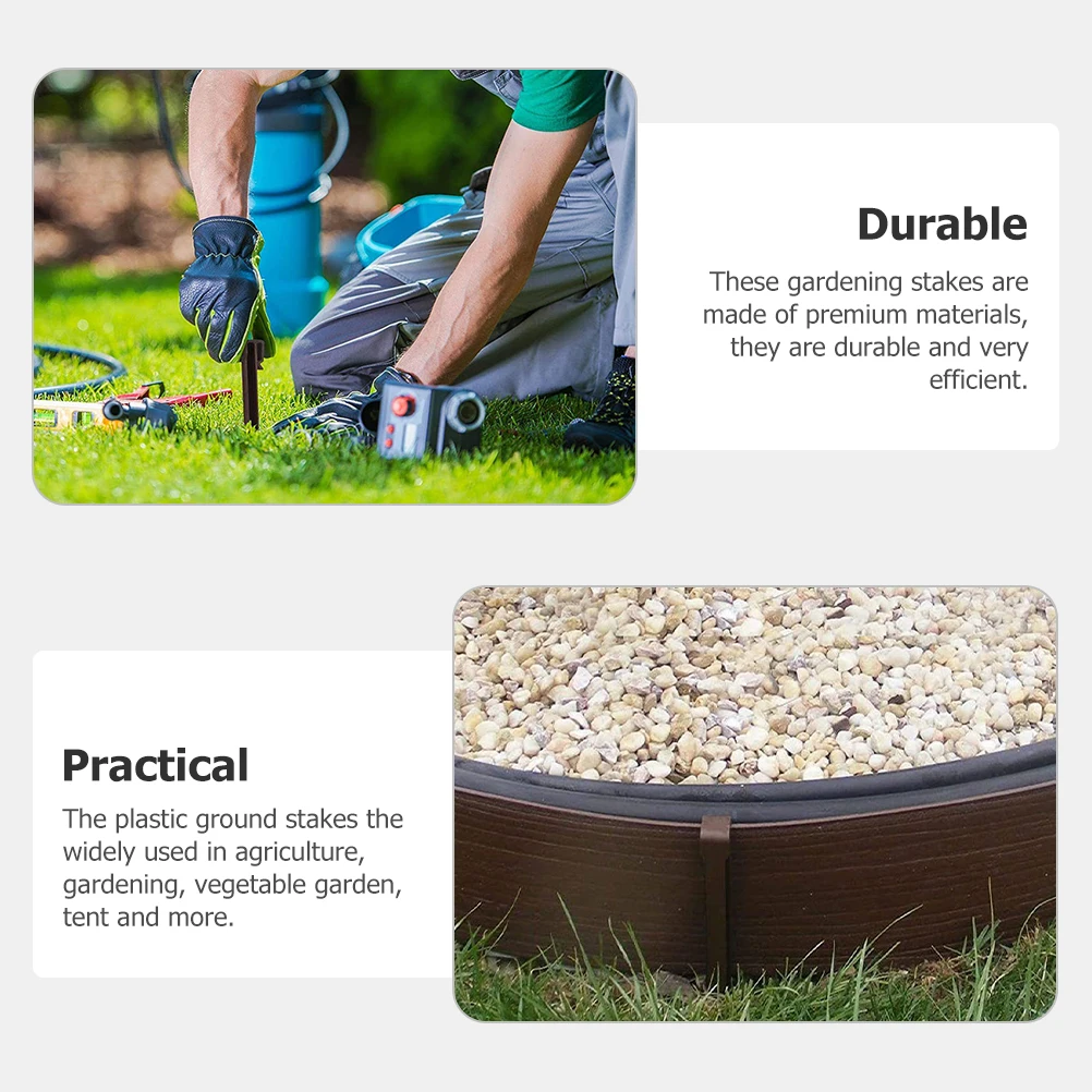 

30pcs Grass-proof Cloth Floor Nails Plastic Landscape Tent Pegs Ground Pegs Gardening Tools Outdoor Camping