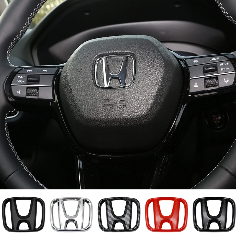Автомобильная эмблема на руль из АБС-пластика, эмблема, чехол-наклейка для Honda Accord Odyssey Jade CRV Fit CRZ City Civic HRV 8th Pilot Legend Pilot