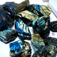 Hot Sell Blue Moonstone Natural Stone Pendant Purple Labradorite Rough Crystal raw stone Mineral Specimens Home Decor