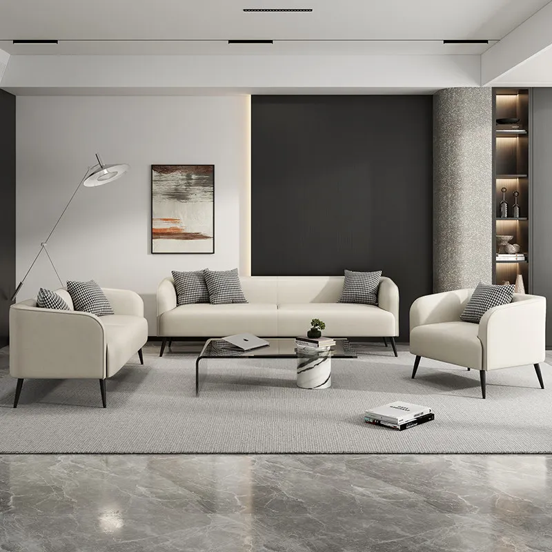 

Современный минималистичный компактный диван Nordic Cottage из экокожи для съемных квартир, гостиных и спален