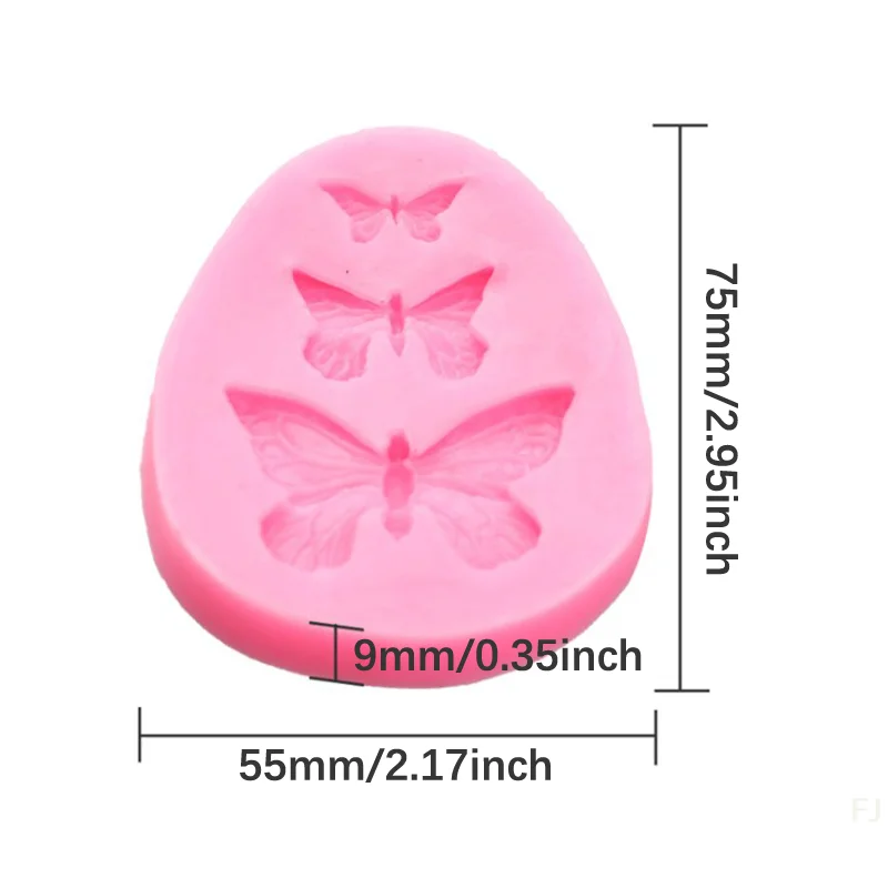 [YU]Butterfly Mold Silicone Baking Accessories 3D DIY Mould Fondant Cake Decorating
