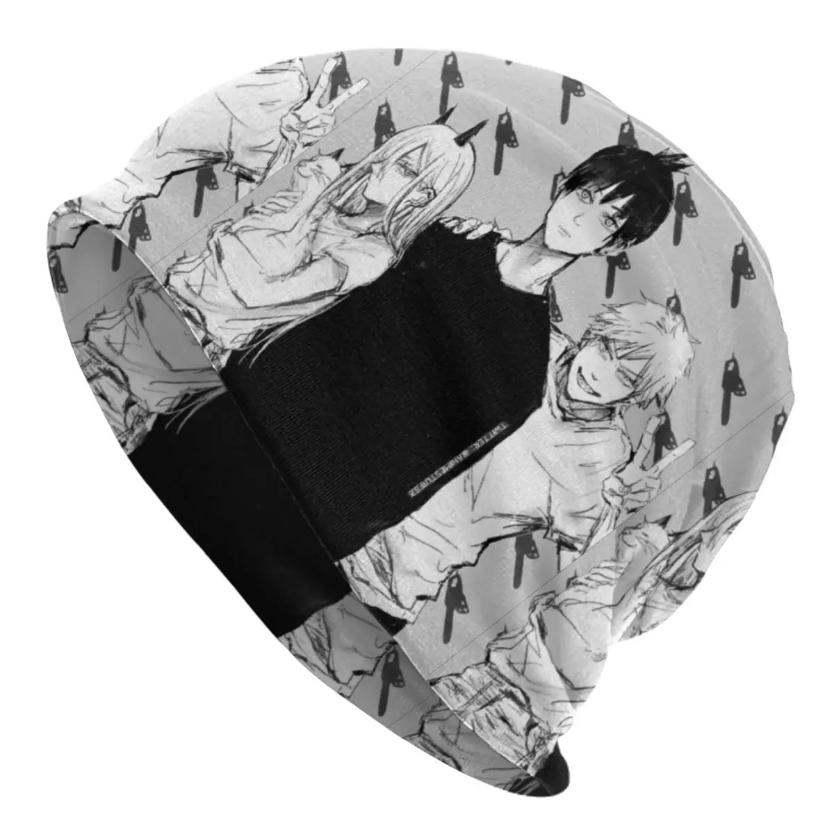 بالمنشار رجل مانغا Skullies قبعة صغيرة الهيب هوب للجنسين قبعة تزلج دافئة متعددة الوظائف بونيه