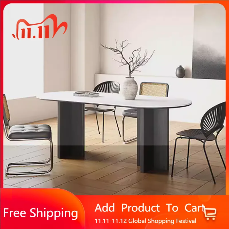 

Уникальные овальные деревянные обеденные столы, черные, для вечеринок в помещении, белый современный кухонный стол, ресторан, бистро, мебель для отеля Mesas De Jantar