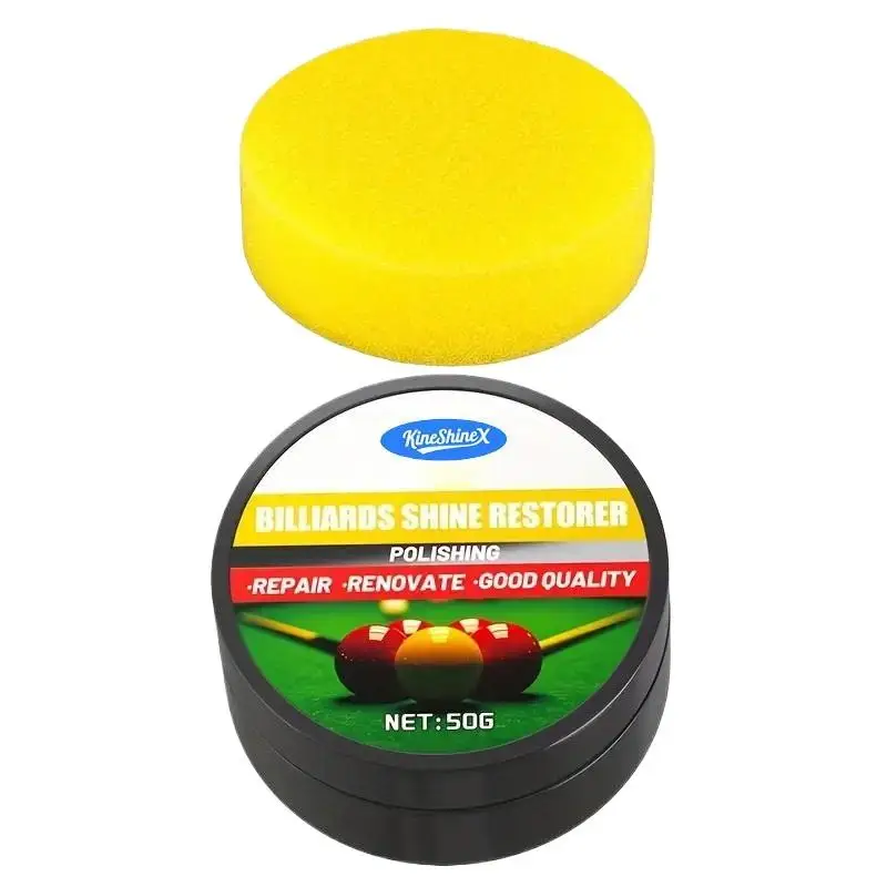 

Billiard Ball Cleaner & Polishing Wax with Sponge Removes Dust Dirt Grime for Pool Balls