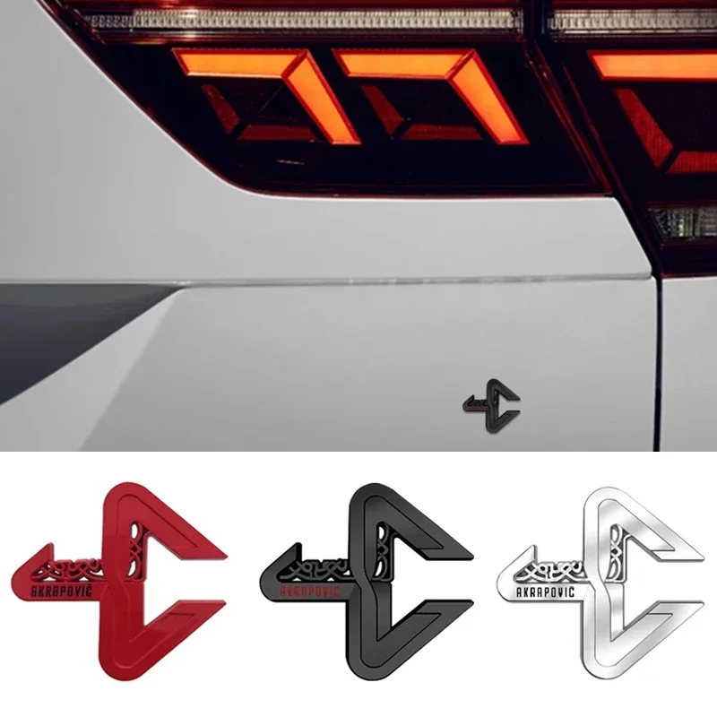 

3D металлическая наклейка с эмблемой заднего багажника автомобиля для AKRAPOVIC логотип авто значок на кузов наклейка внешние аксессуары