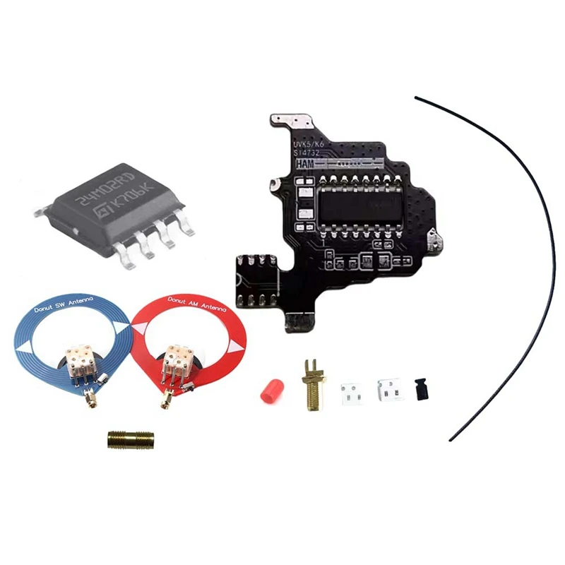 Для Quansheng K5/K6 SI4732 Модуль модификации + 2Xпонская антенна + комплект микросхем расширения 2M, коротковолновое решение с двойной антенной