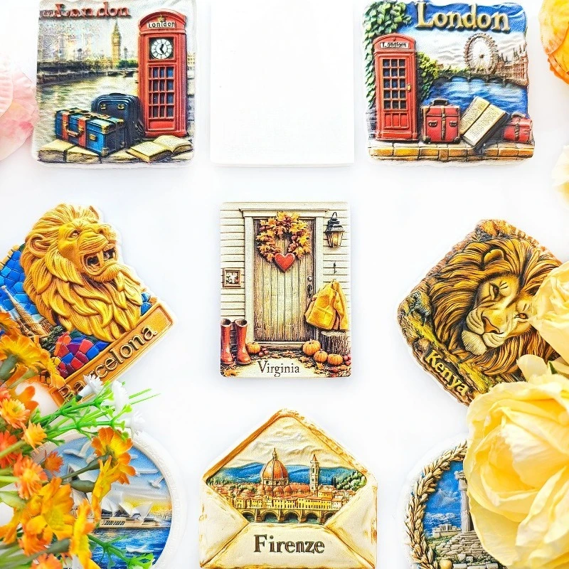 Virginia USA Fridge Magnet - Rustic 3D Farmhouse Door Souvenir Unique Southern Gift for Travel & Country Home Decor