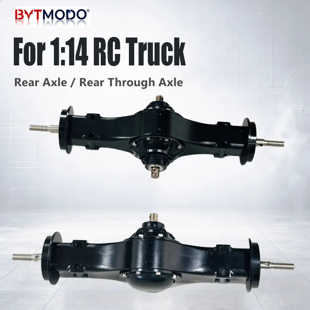 BVTMODO 1/14 All Metal Rear Axle Integrated Through Axles for 1/14 Tamiya RC Truck SCANIA 770S VOLVO 750 ACTROS 3363 MAN TGX