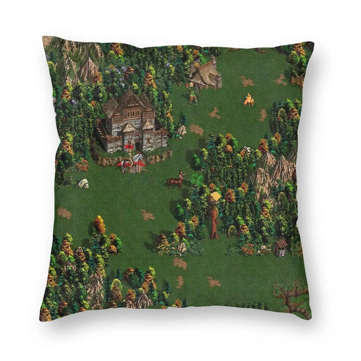 Heroes Of Might And Magic III Square Pillowcase Polyester Linen Velvet Printed Zip Decor Bed Cushion Cover