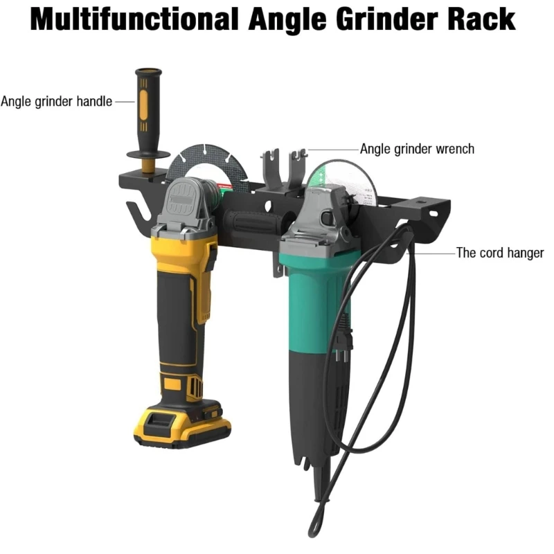 Новинка, 2 шт., держатель для угловой шлифовальной машины, настенный кронштейн, стеллаж для хранения гаечных ключей, гаражные