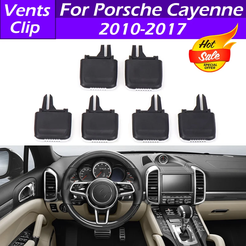 For Porsche Cayenne 2010 2011 2012-2017 Car Front Dashboard Air Conditioner Outlet A/C Rear Air Conditioning Vents Tab Clip Pick