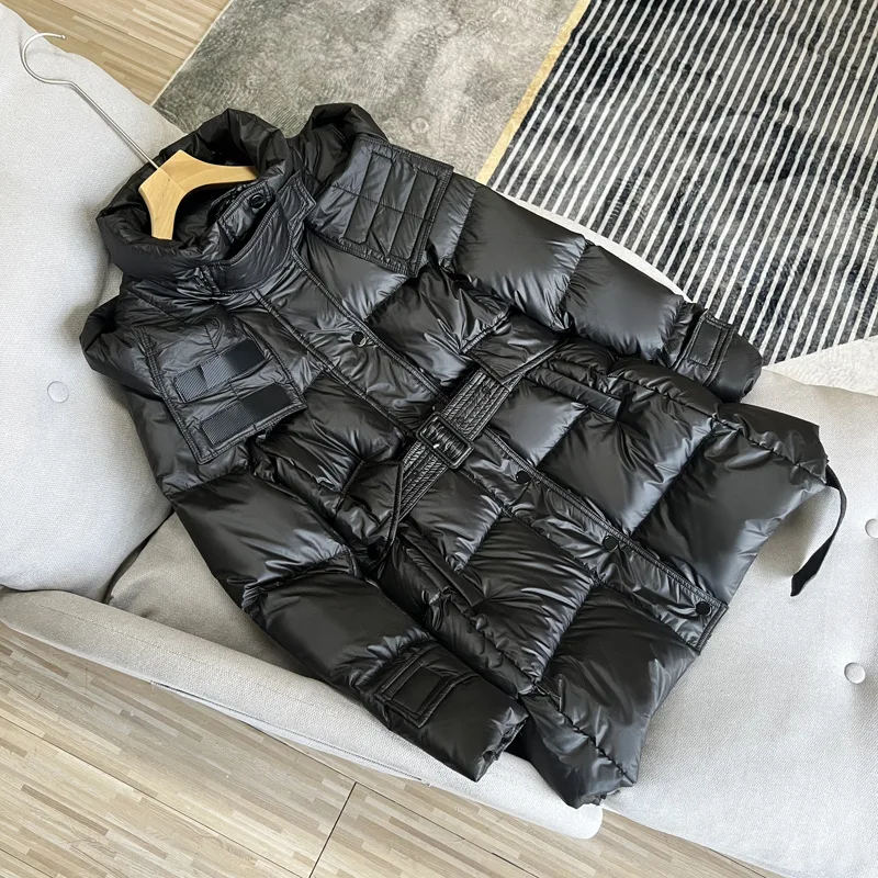 Winter Euro Neue Damen Daunenjacke Commuter Hoodie Slim White Duck Daunenjacke