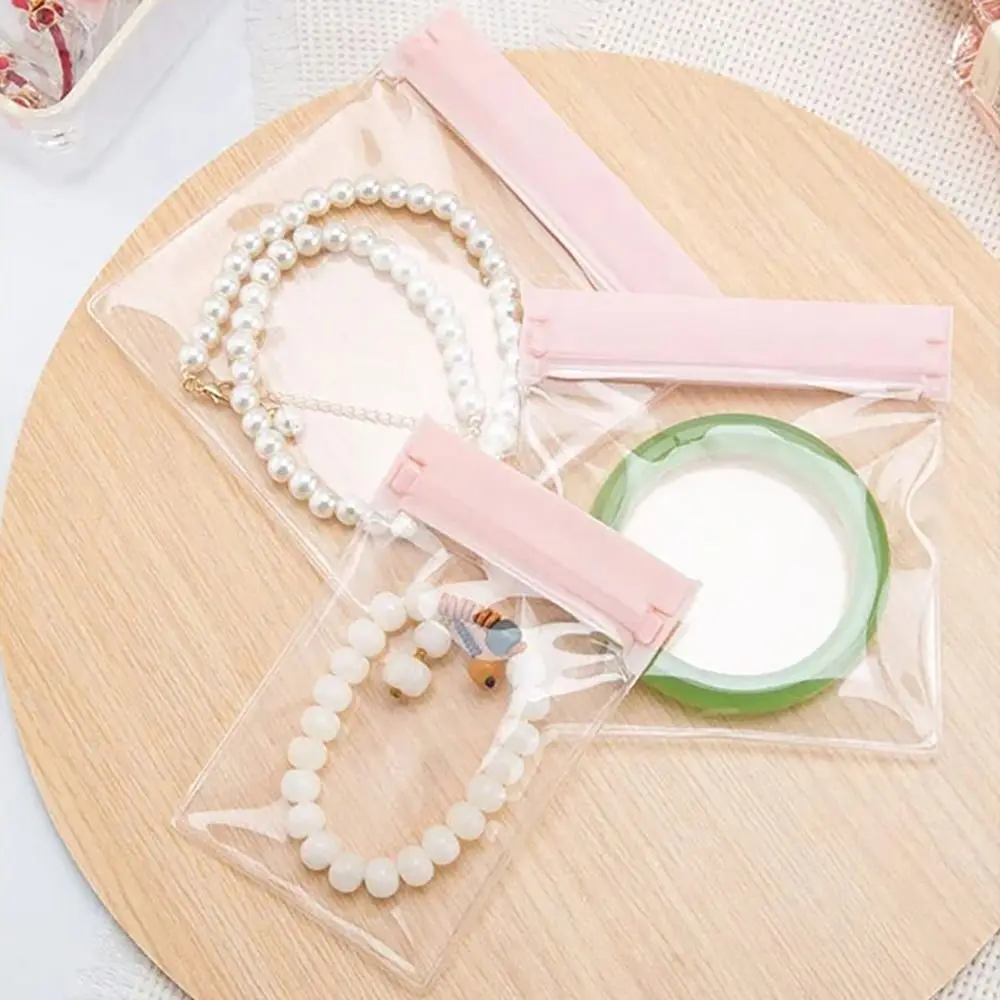 5Pcs Multifunctional Transparent Jewelry Zip Lock Bags Self Sealing Waterproof Jewelry Pouch Frosted Earring Ring Organizer