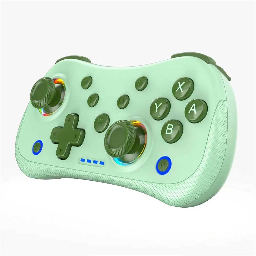STK-7051 Bluetooth5.0 hall wireless mini game controller for Switch Android IOS PC win dual vibration RGB illumination