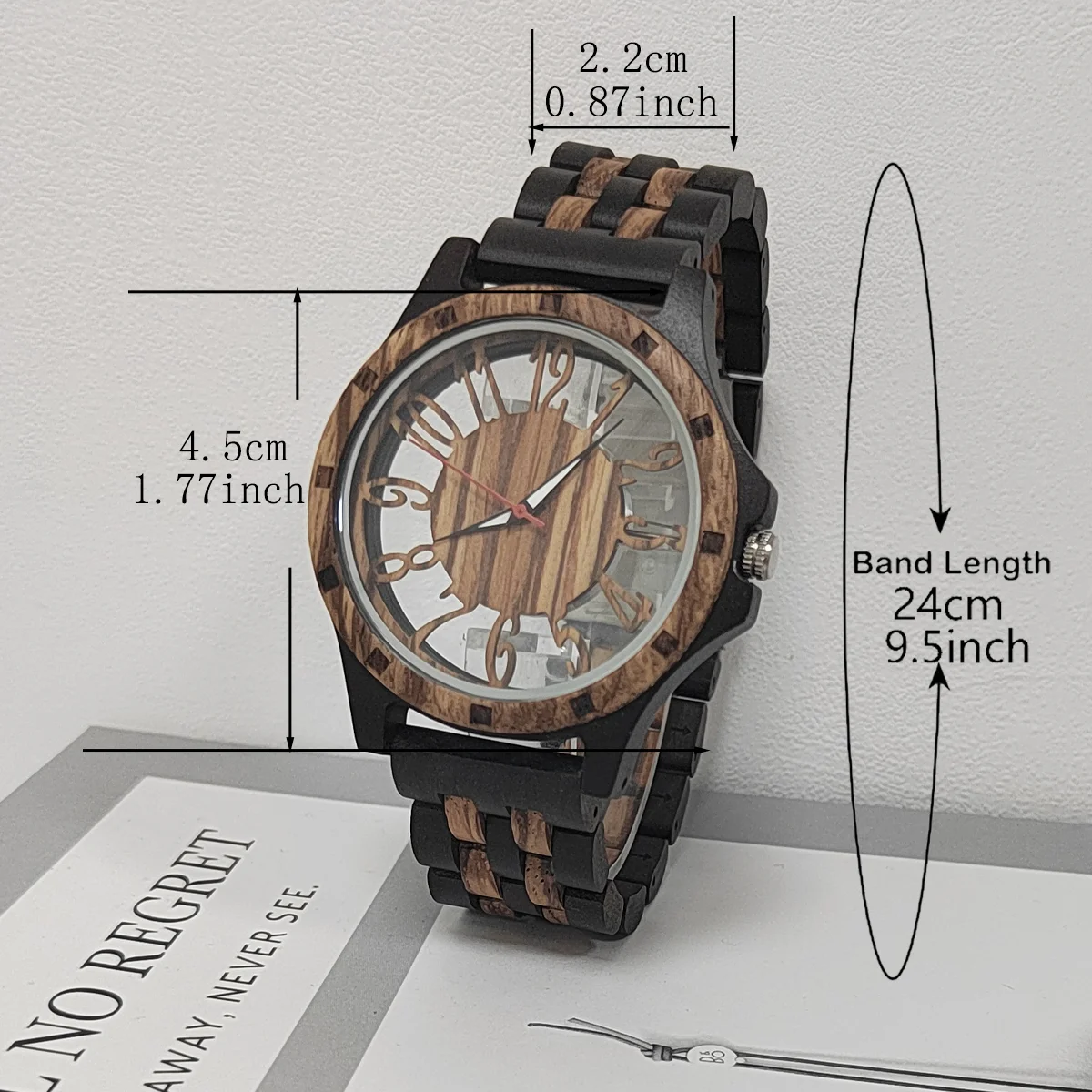 Men\'s Wood Quartz Watch Personalised Fashion Transparent Hollow Watch Timepieces Wooden Wrist Watches For Men Dropshipping