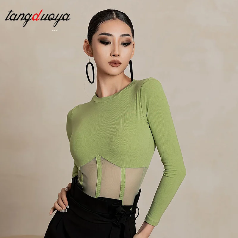 

Йога с длинными рукавами и гофрированной сеткой, ажурное облегающее женское облегающее платье с круглым вырезом и длинным рукавом в рубчик, горячие сексуальные платья, модная уличная одежда