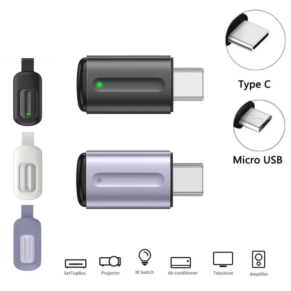 

Smartphone IR Mini Adapter Type C Interface Smart App Control Wireless Infrared Mobile Phone Universal Remote Control
