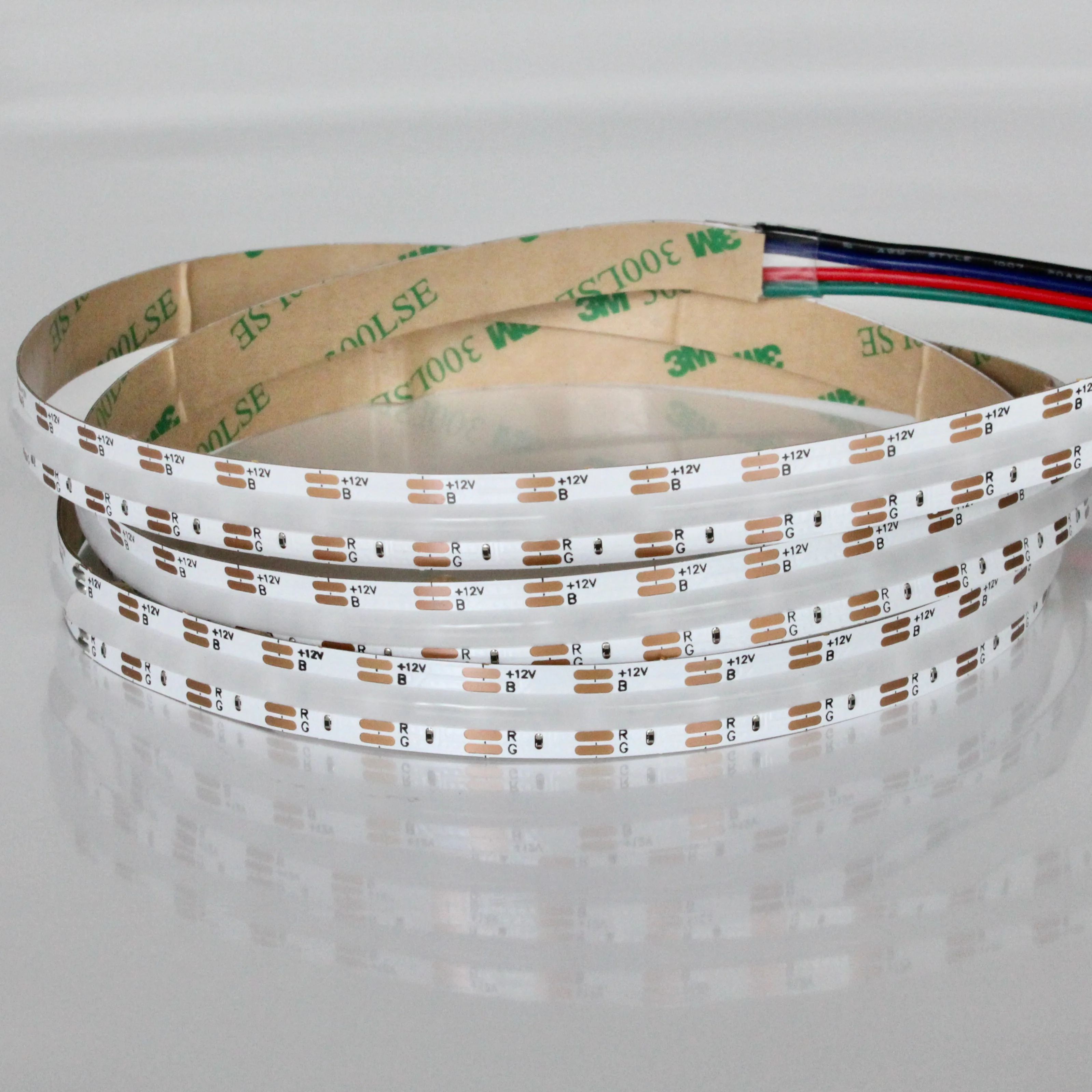 

12V or 24V RGB FCOB LED Flexible Strip Light, Non-Waterproof, 5Meter a Roll / a Lot, IP20