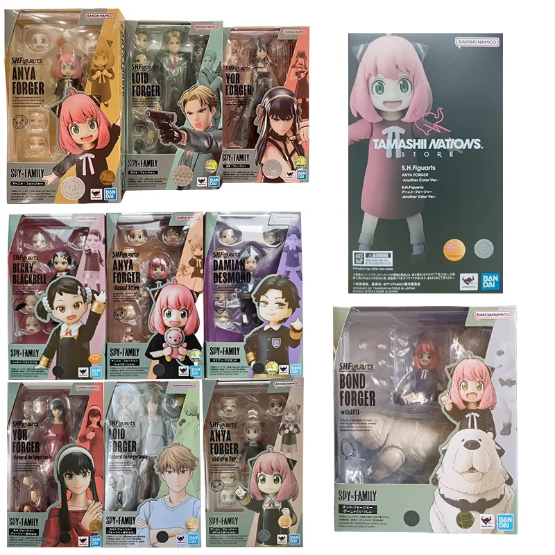 

Оригинальный BANDAI SHF [SPY FAMIYY] Loid Yor Anya Bond Forger Becky Blackbell Damian Desmond Коллекционная аниме-фигурка игрушки