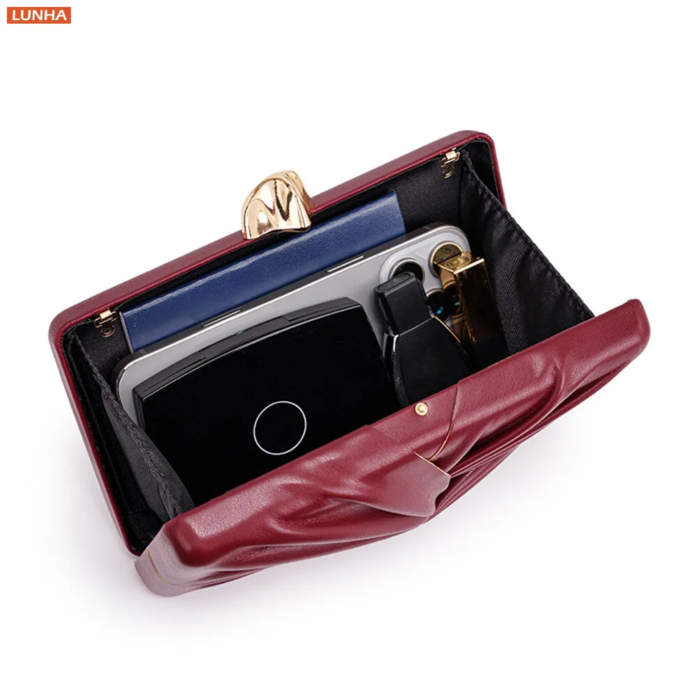 Women Evening Bag Clutch Purse Ladies Party Wedding Box Bag with Knot Design Chain Strap Crossbody Shoulder Bags Luxury Style