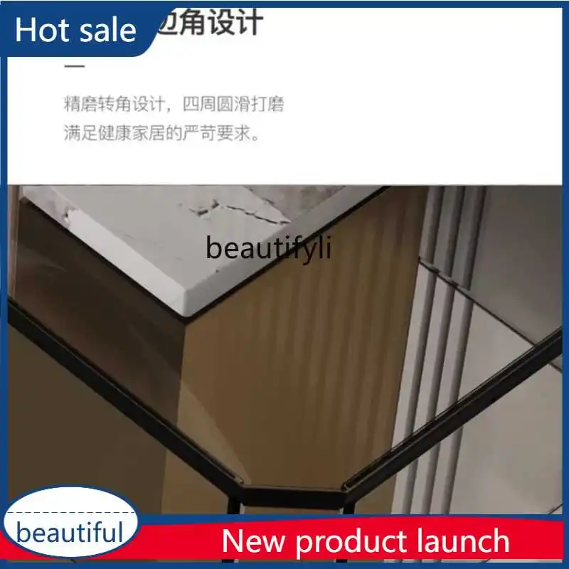 cqy Light Luxury Style Entryway Table Living Room Acrylic Console Simple Hotel Corridor Decorative Entryway Cabinet