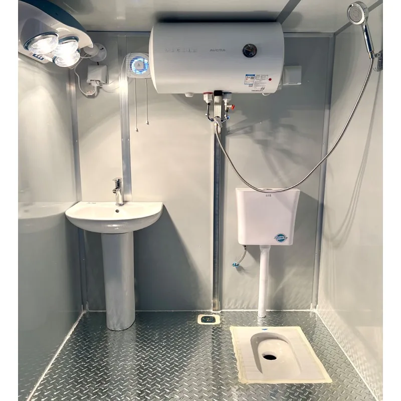 Household simple mobile toilet, bathroom, outdoor integrated shower room, bath room, bath room with toilet