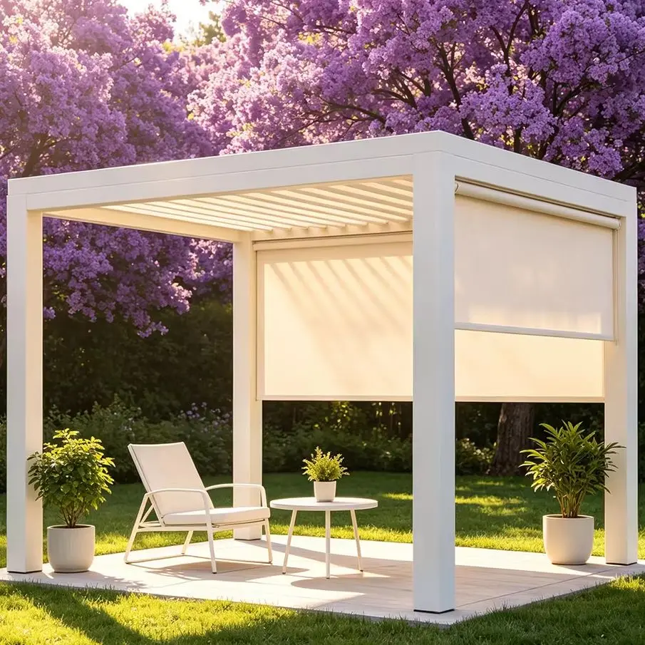Bioclimatique Pergolas Aluminium System Premium Outdoor Structures & Shade, Heavy Duty Outdoor Garden Gazebos