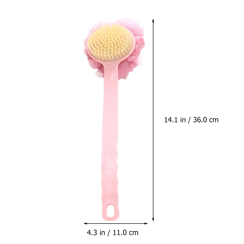 

2Pcs Back Scrubber Long Handle Bath Body Cleaning Brush Soft Bubbling Exfoliating Shower Tool for Sensitive Skin Bathing