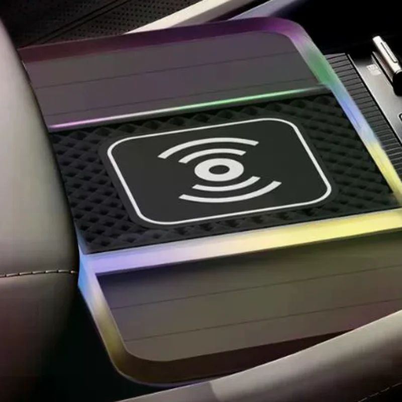 Car Wireless Charging Pad 20W Fast Charger NonSlip Dashboard Mat for iPhone Samsung Mobile Modification