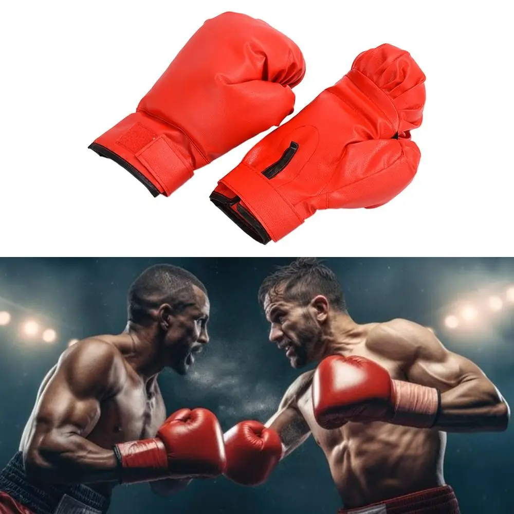 

High Quality Red Boxing Gloves 10oz PVC Full Finger Gloves Comfortable Breathable Boxing Equipment Adult