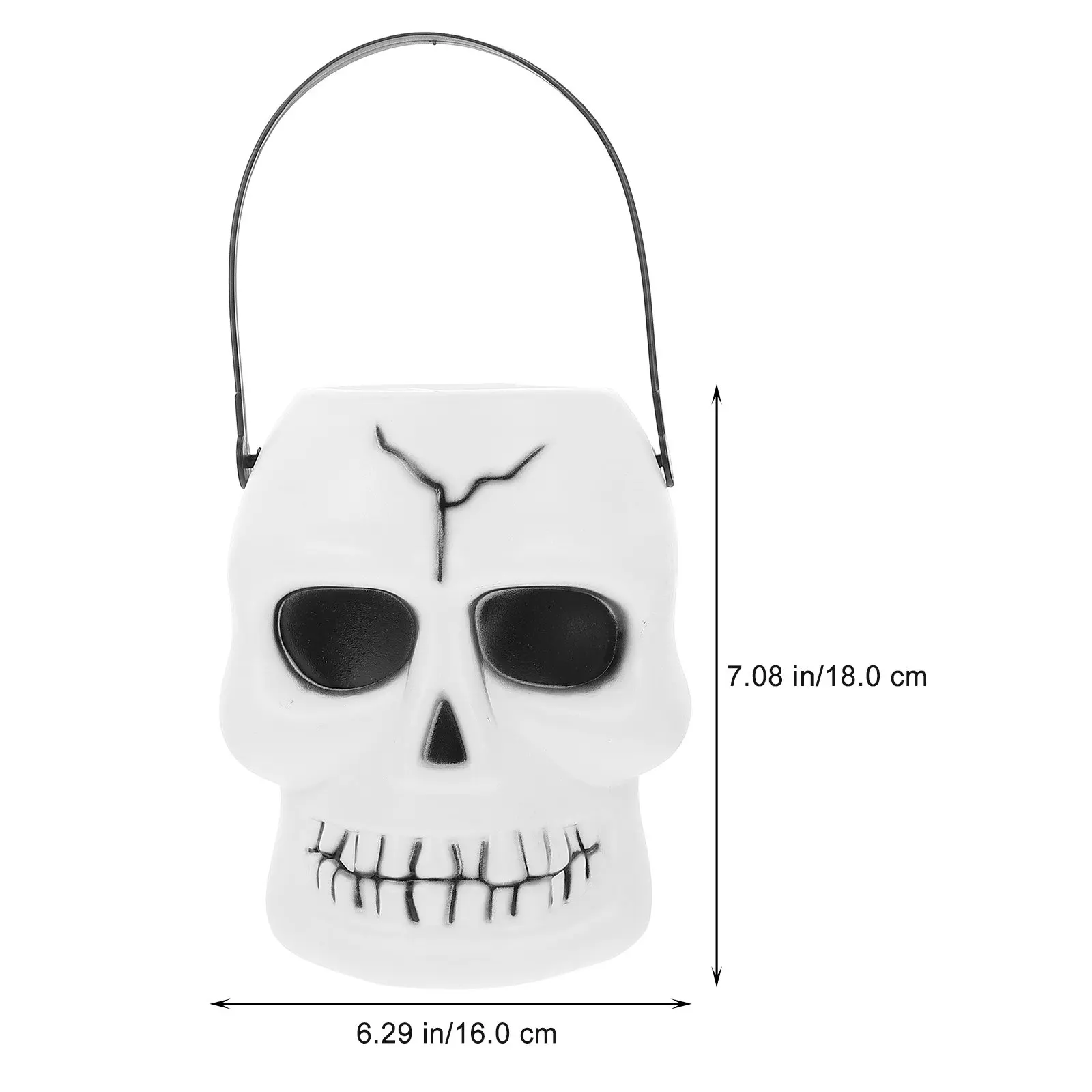 Halloween Candy Jar Skull Shaped Sweets Storage Bucket for Themed Parties Home Decor Porch Yard Atmosphere Enhancement