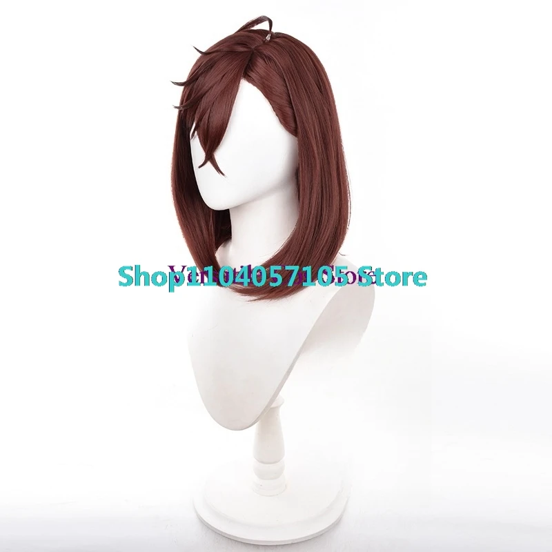 Anime Dandadan Momo Ayase モ Cosplay Pruik Meisjes Rood Bruin Kort Haar Hittebestendige Synthetische Pruiken Halloween Prop