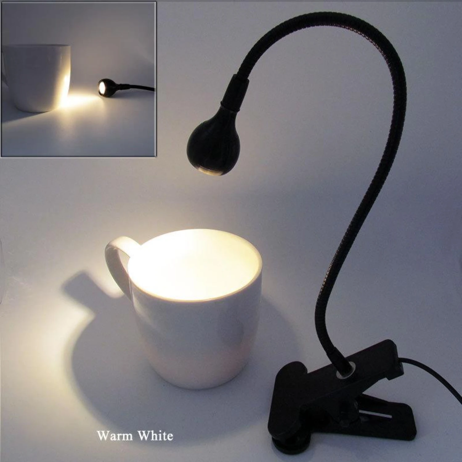 5V 3W USB LED Clip Table Light with Flexible Goose Neck Cute Bed Lamp Decoration Eye Protection